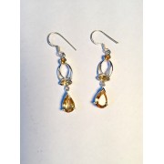 339 Boucles d'oreilles citrine argent sterling